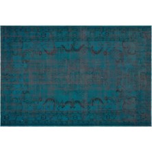 Apex Halı El Dokuması Vintage Yün-Pamuk Turkuaz Halı 24194 195 x 291 cm