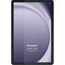 Pratik Ev Samsung Galaxy Tab A9 Plus ile Uyumlu Nano Glass Cam Ekran Koruyucu, Şeffaf