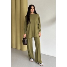Feela Moda Kadın Oysh Modal Oversize Tesettür Tunik Takım 2020