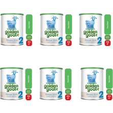 Golden Goat 2 Keçi Sütü Bazlı Bebek Sütü Kaşık Maması 400 gr 6 Kutu 6-9 Ay İçin Sütlü Besin