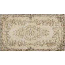Apex Halı El Dokuması Vintage Yün-Pamuk Bej Halı 15149 168 x 290 cm