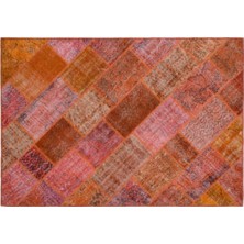Apex Halı El Dokuması Patchwork Vintage Yün-Pamuk Kırmızı Halı 24848 160 x 232 cm