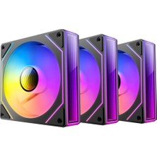 Pratik Ev Vision 120 Argb 3X120 mm Pwm Fan, Infinity Mirror Tasarım, 44.5 Cfm, 29 Db, Hydraulic Bearing, 4-Pin, Kasa Fanı 3'lü Paket