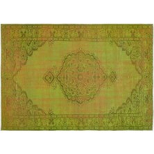 Apex Halı El Dokuması Vintage Yün-Pamuk Yeşil Halı 18211 184 x 257 cm