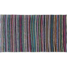 Apex Halı El Dokuması Vintage Yün-Pamuk Çizgili Çaput Halı 32374 159 x 280 cm