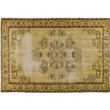Apex Halı El Dokuması Vintage Yün-Pamuk Sarı Halı 4880 178 x 271 cm