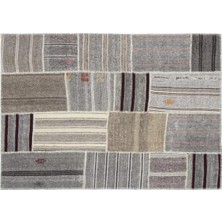 Apex Halı El Dokuması Patchwork Vintage Yün-Pamuk Çizgili Halı 1133 160 x 230 cm