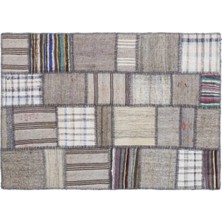 Apex Halı El Dokuması Patchwork Vintage Yün-Pamuk Çizgili Halı 1308 160 x 230 cm