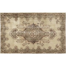Apex Halı El Dokuması Vintage Yün-Pamuk Bej Halı 12861 169 x 268 cm
