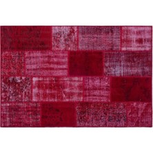 Apex Halı El Dokuması Patchwork Vintage Yün-Pamuk Kırmızı Halı 26276 120 x 180 cm