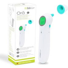 Odea Tr Bblüv Orä Kızılötesi Dijital Termometre, 5'i 1 Arada Fonksiyonlu, LCD Ekran, Beyaz, 0+ Ay, Kadife Taşıma Çantalı, Hafıza Özellikli, Sesli ve Işıklı Uyarı Sistemli
