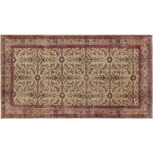 Apex Halı El Dokuması Vintage Yün-Pamuk Naturel Halı 18229 150 x 268 cm
