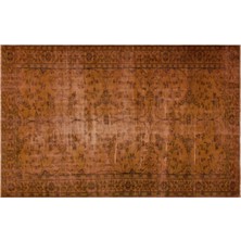 Apex Halı El Dokuması Vintage Yün-Pamuk Kahve Halı 34268 177 x 277 cm