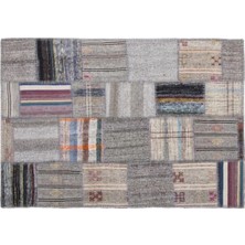 Apex Halı El Dokuması Patchwork Vintage Yün-Pamuk Çizgili Halı 1322 160 x 230 cm