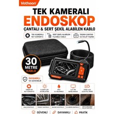 Odea Tr Ekranlı Tek Kameralı 30 mt Sert Kablo Yılan Endoskop Kamera 8 mm 4.3 Inc