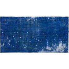Apex Halı El Dokuması Vintage Yün-Pamuk Mavi Halı 17061 144 x 271 cm