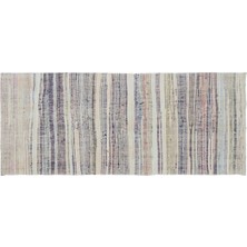 Apex Halı El Dokuması Vintage Yün Pamuk Çizgili Çaput Halı 31841 114 x 270 cm