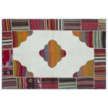 Apex Halı El Dokuması Patchwork Vintage Yün-Pamuk Naturel Halı 25133 118 x 177 cm