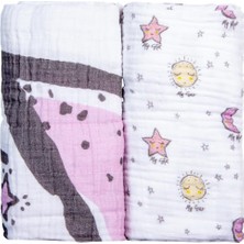 Odea Tr Kız Bebek 2li Little Star Müslin Battaniye