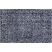 Apex Halı El Dokuması Vintage Yün-Pamuk Mavi Halı 13831 163 x 253 cm