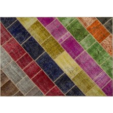 Apex Halı El Dokuması Patchwork Vintage Yün-Pamuk Multi Naturel Halı 21634 160 x 233 cm