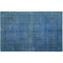 Apex Halı El Dokuması Vintage Yün-Pamuk Mavi Halı 19650 198 x 307 cm