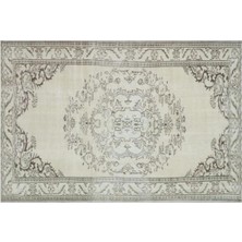 Apex Halı El Dokuması Vintage Yün-Pamuk Bej Halı 28591 188 x 280 cm