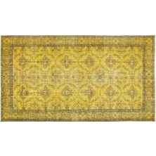 Apex Halı El Dokuması Vintage Yün-Pamuk Sarı Halı 10999 153 x 279 cm