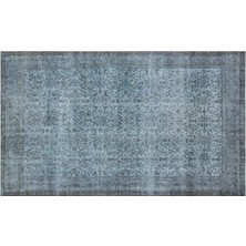Apex Halı El Dokuması Vintage Yün-Pamuk Mavi Halı 26867 145 x 249 cm