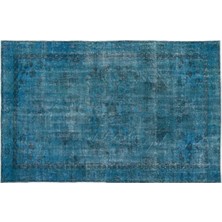 Apex Halı El Dokuması Vintage Yün-Pamuk Turkuaz Halı 13324 174 x 260 cm