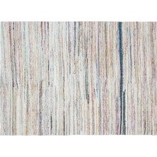 Apex Halı El Dokuması Vintage Yün-Pamuk Çizgili Çaput Halı 31680 206 x 280 cm