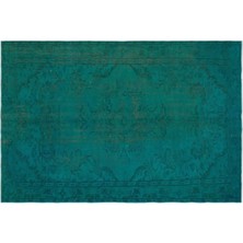 Apex Halı El Dokuması Vintage Yün-Pamuk Turkuaz Halı 23349 175 x 263 cm