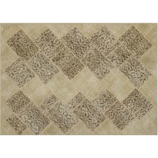 Apex Halı El Dokuması Patchwork Vintage Yün-Pamuk Bej Halı 21547 160 x 233 cm