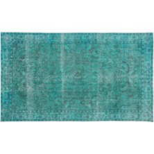 Apex Halı El Dokuması Vintage Yün-Pamuk Turkuaz Halı 15940 165 x 283 cm