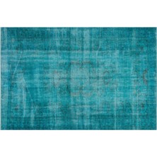 Apex Halı El Dokuması Vintage Yün-Pamuk Turkuaz Halı 24221 185 x 278 cm