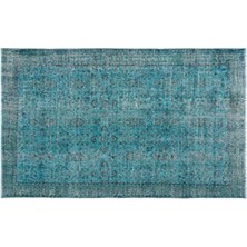 Apex Halı El Dokuması Vintage Yün-Pamuk Turkuaz Halı 16552 167 x 273 cm
