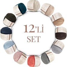Odea Tr Premium 12 Adet 50GR Baby Soft Cotton Amigurumi ve Punch Ipi Set2