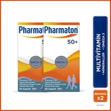 Pharmaton 50 Plus 30 Kapsül Omega 3, Multivitamin ve Mineraller 2'li Avantaj Paketi