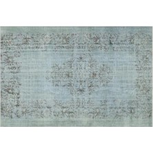 Apex Halı El Dokuması Vintage Yün-Pamuk Mavi Halı 34322 186 x 282 cm