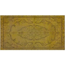 Apex Halı El Dokuması Vintage Yün-Pamuk Sarı Halı 24330 159 x 283 cm