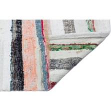 Apex Halı El Dokuması Vintage Yün-Pamuk Çizgili Çaput Halı 31906 152 x 318 cm