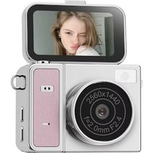 Pratik Ev Kamera, Vothoon 2k Mini Dijital Retro Video Flaşlı Dijital Vlog Mini Fotoğraf Makinesi Türkçe Menü Pembe