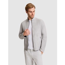 Cacharel Gri Slim Fit Deri Ceket 50333881 VR024