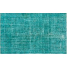 Apex Halı El Dokuması Vintage Yün-Pamuk Turkuaz Halı 19402 174 x 276 cm
