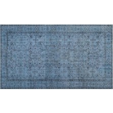 Apex Halı El Dokuması Vintage Yün-Pamuk Mavi Halı 26890 166 x 292 cm