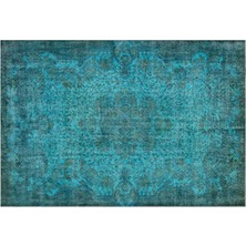 Apex Halı El Dokuması Vintage Yün-Pamuk Yeşil Halı 29746 185 x 275 cm