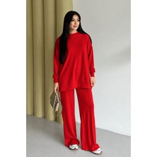 Feela Moda Kadın Oysh Modal Oversize Tesettür Tunik Takım 2020