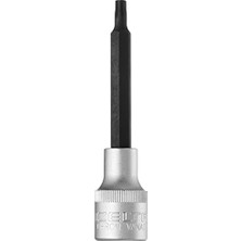 Pratik Ev 1113064227 T 27 1/2" Uzun Star (Tor X) Uçlu Lokma Anahtar, 100 Mm, Krom, T27