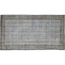 Apex Halı El Dokuması Vintage Yün-Pamuk Mavi Halı 10601 149 x 271 cm