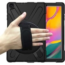 Pratik Ev Apple iPad Pro 10.5 7.nesil A1701; A1709 ile Uyumlu Tank Kılıf Omuz Askılı 360 Dönen Standlı Zırh Kapak